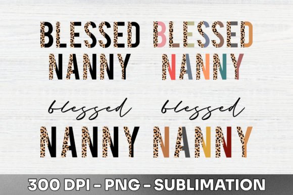 Blessed Nanny Half Leopard Sublimation: A Bold Design Asset