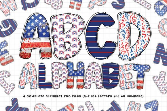 Bring the Sparkle to Your Projects with 4th of July Doodle Alphabet Letters