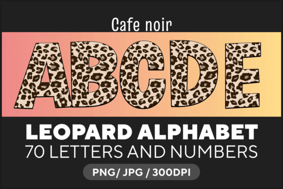 Cafe Noir Leopard Letters: A Bold Typeface for Creative Projects