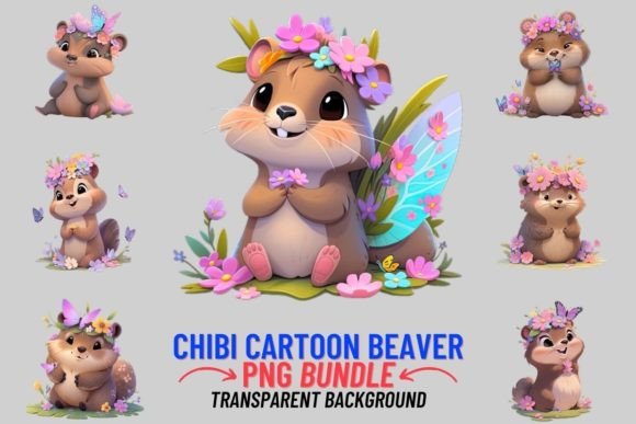 Chibi Cartoon Beaver 12 PNG Clipart: A Creative Toolkit