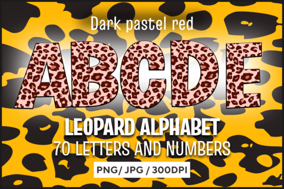 Dark Pastel Red Leopard Clipart: A Creative Toolkit