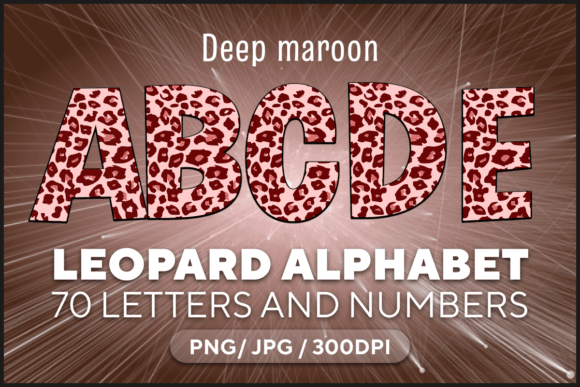 Deep Maroon Leopard Clipart: A Wildly Stylish Design Asset