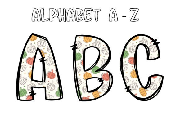 Fall Autumn Alphabet Png Doodle3: A Seasonal Design Asset