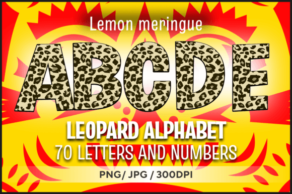Lemon Meringue Leopard Letters: A Stylish Alphabet for Creative Projects