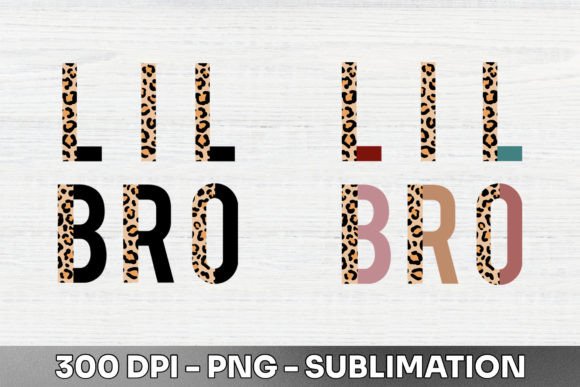 Lil Bro Half Leopard Sublimation PNG: A Wild Design Asset