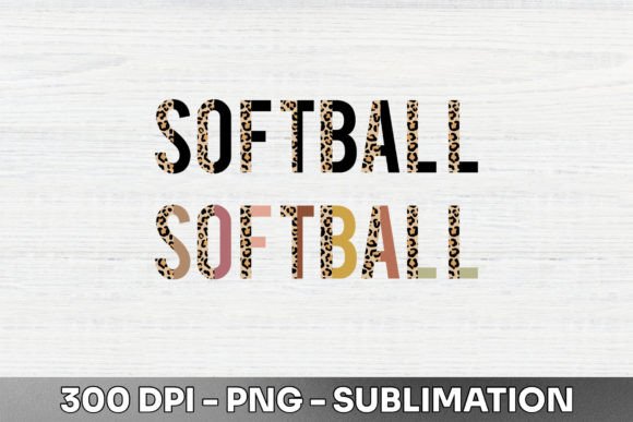 Softball Half Leopard Sublimation PNG: Bold Graphics for Modern Creators