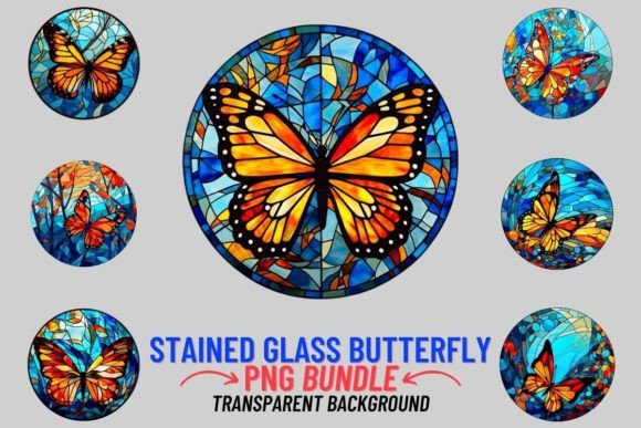 Stained Glass Butterfly 12 PNG Clipart: A Digital Asset Guide