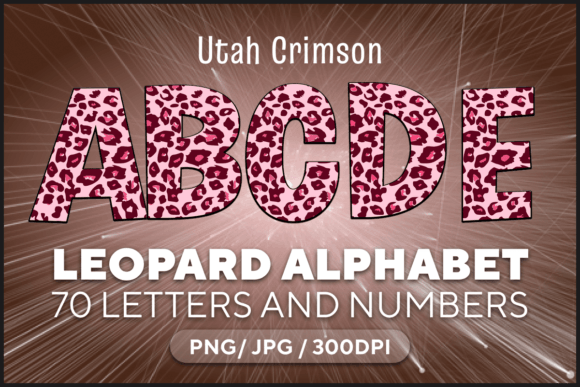 Utah Crimson Leopard Сlipart: A Bold Typeface for Design